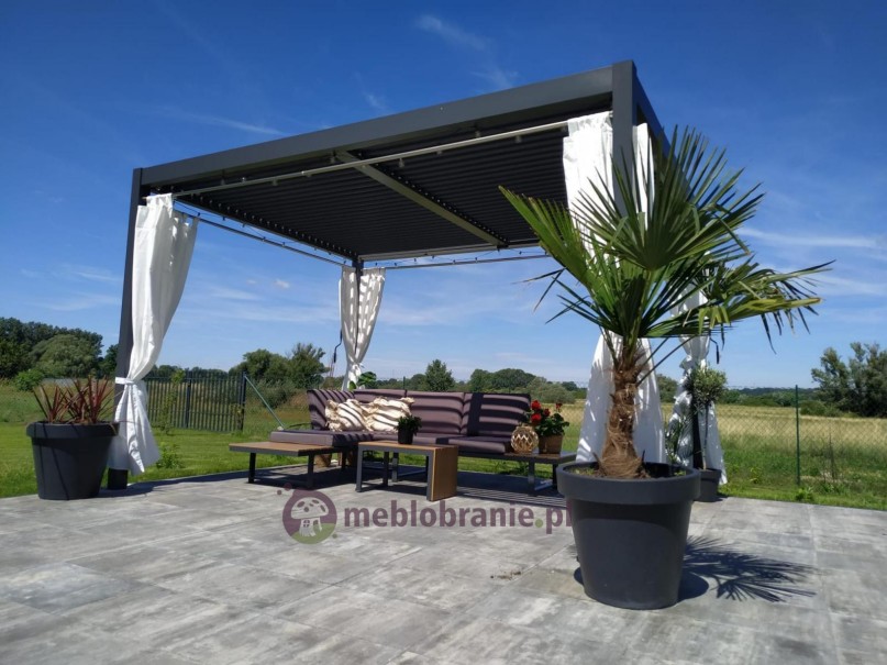 Pergola wolnostojąca Lufel 3x4 atracyt meblobranie.pl